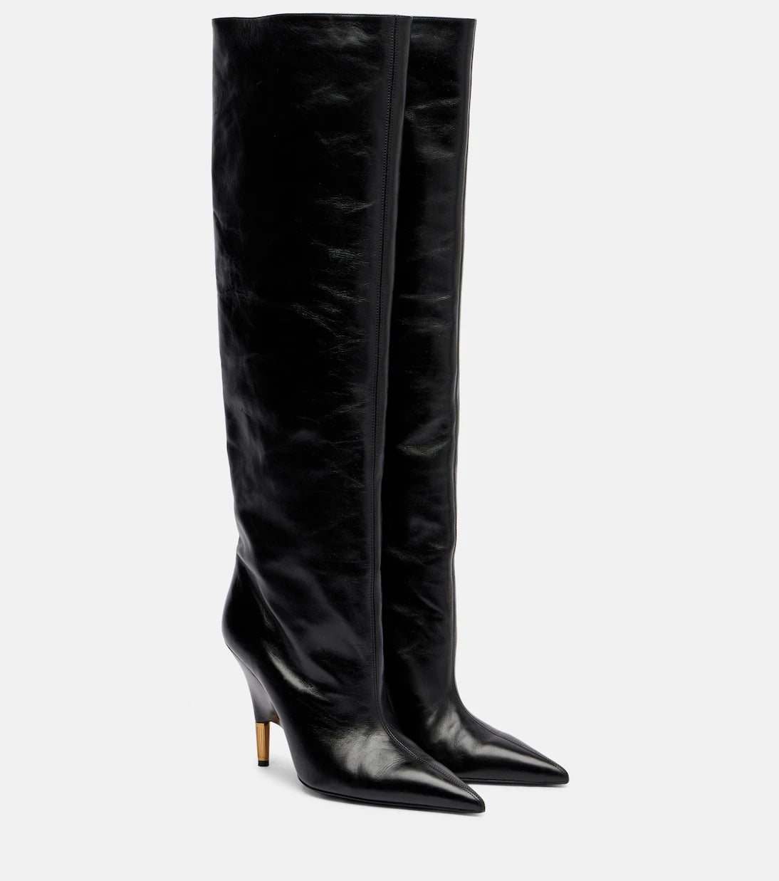 Khaite - Bella 100 leather knee-high boots