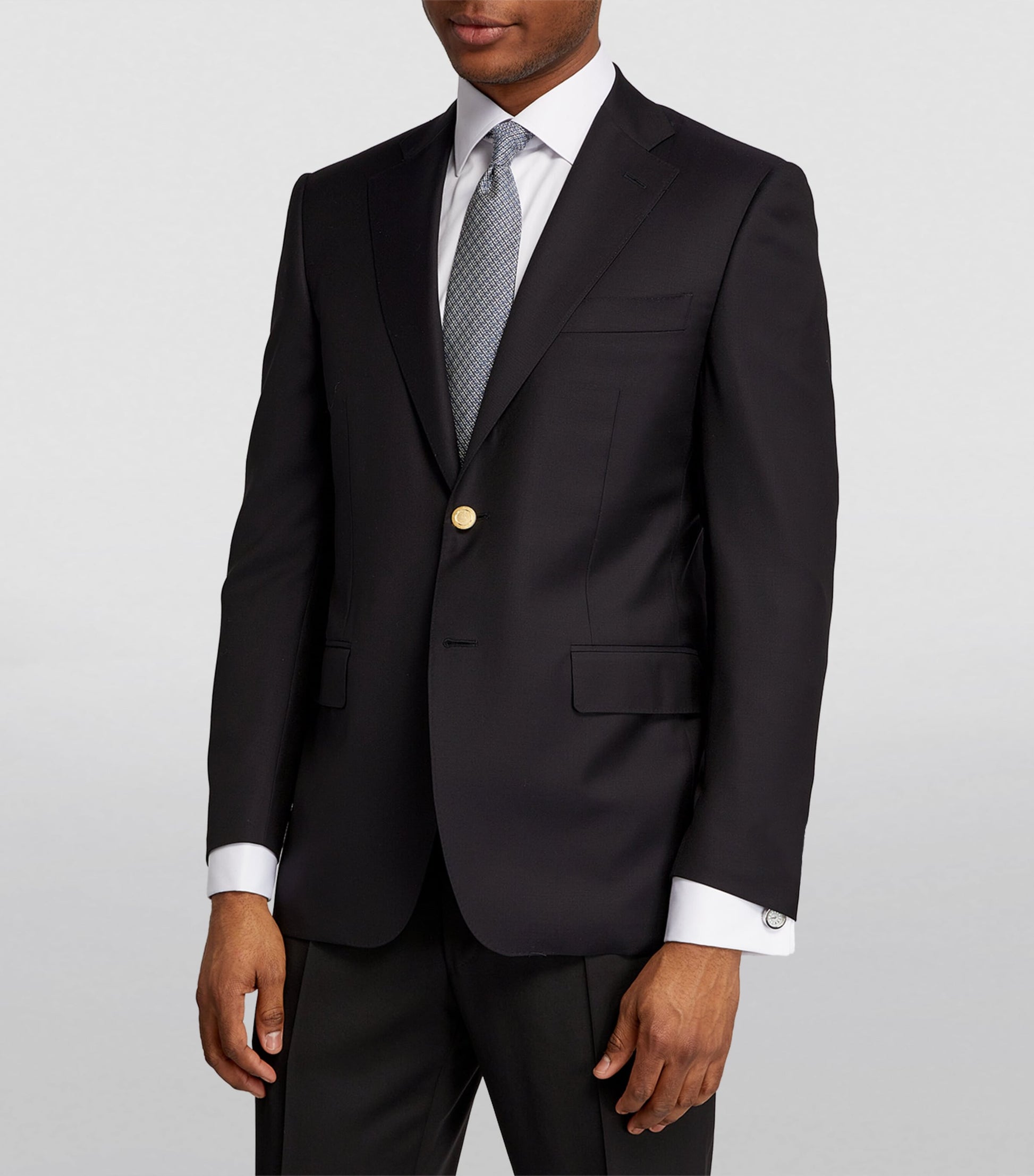 Wool Single-Breasted Suit Jacket