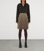 Burberry Beige Check Pleated Mini Skirt
