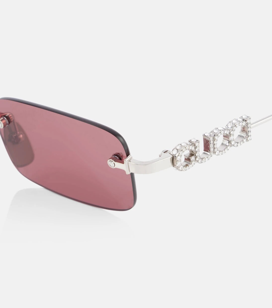 Gucci - Logo embellished rectangular sunglasses