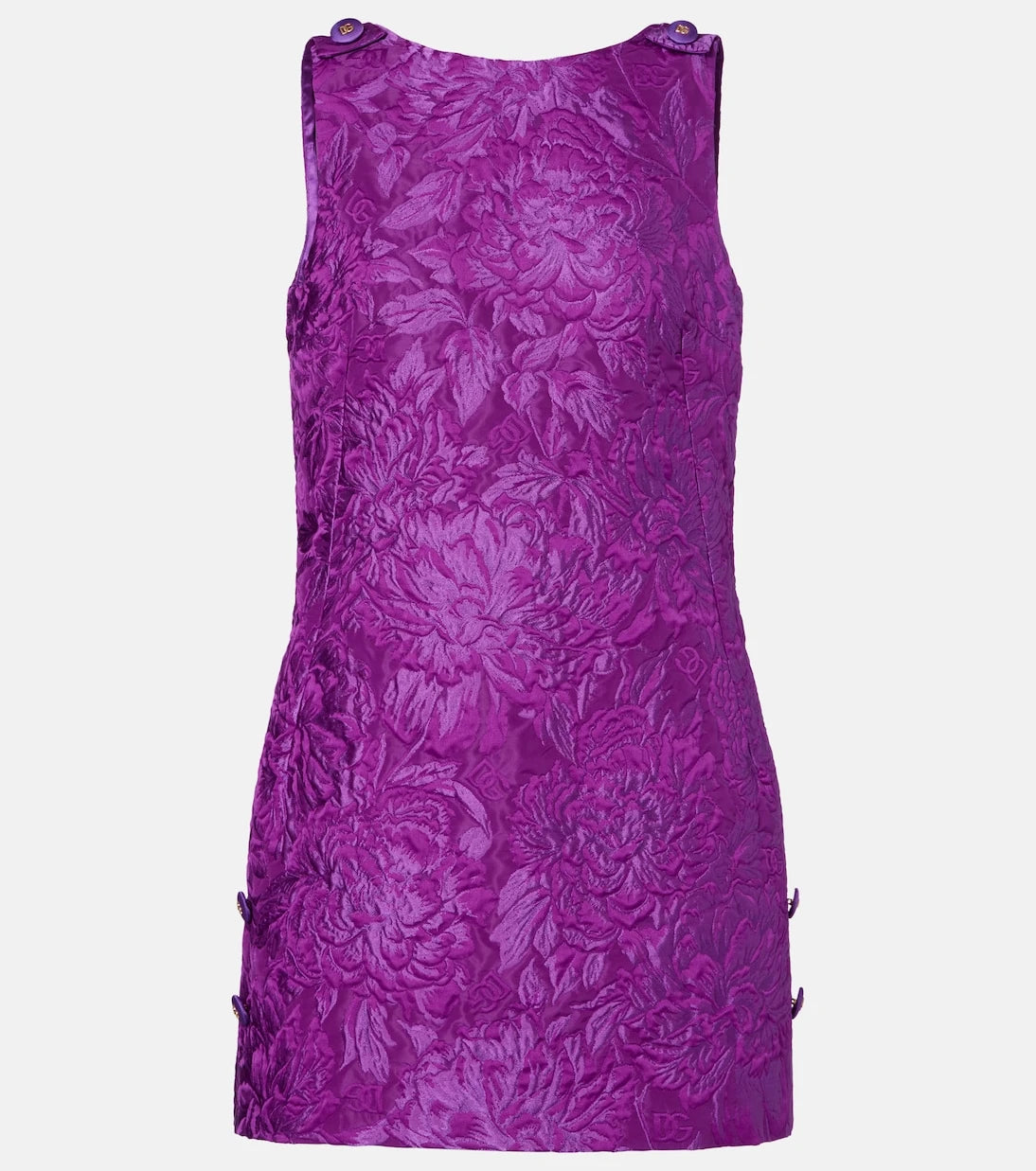 Dolce&Gabbana - Logo floral brocade minidress