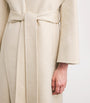 Beige Kid Cashmere Wrap Coat