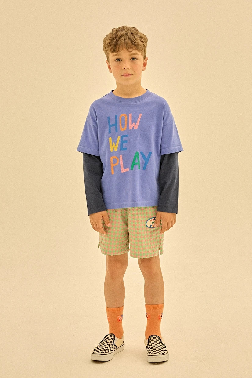 Jellymallow - Play checked cotton-blend shorts