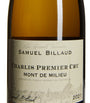 Samuel Billaud Mont de Milieu Chablis Premier Cru 2021 (75cl) - Burgundy, France
