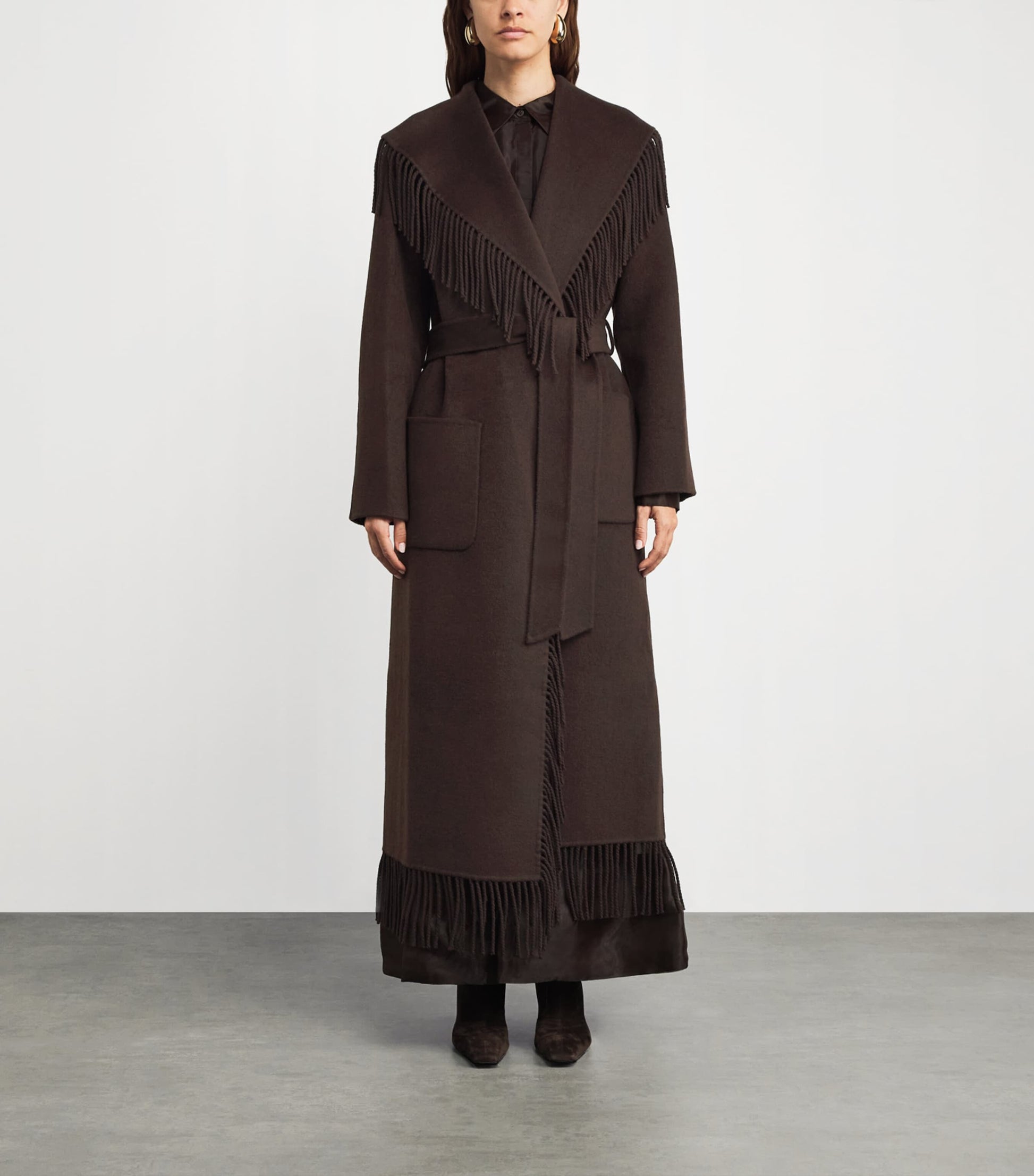 Wool Fringe Carrie Robe Coat