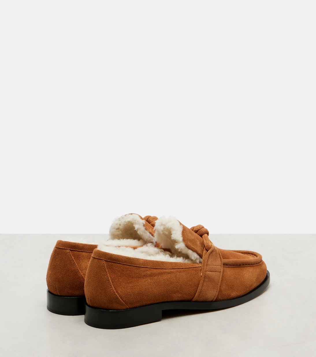 Bottega Veneta - Astaire shearling-lined suede loafers
