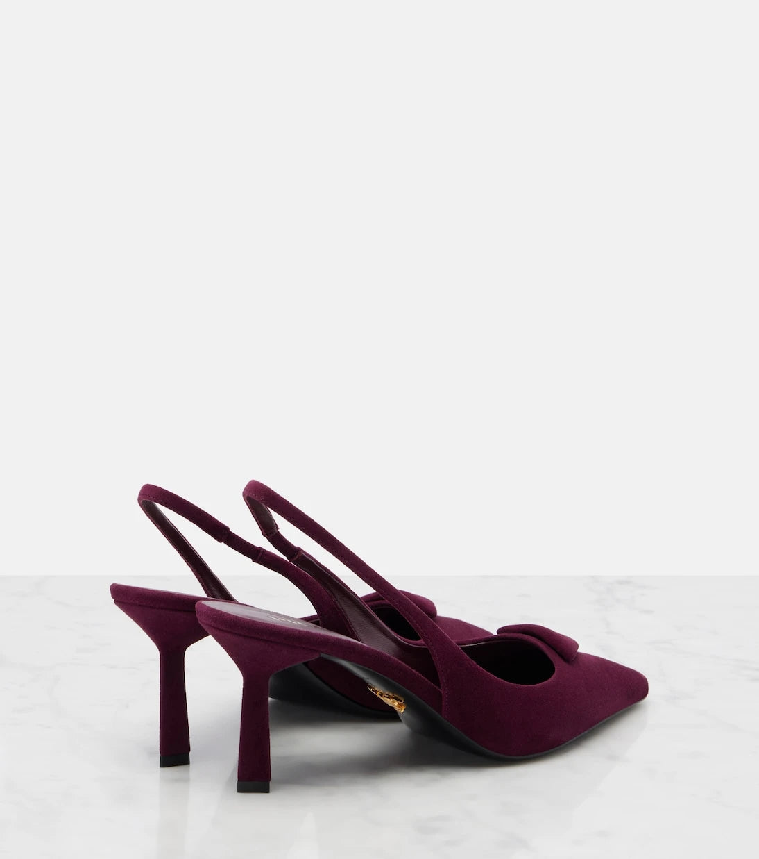 Prada - 75 suede slingback pumps