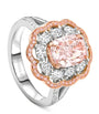Platinum, Rose Gold and Diamond Ring