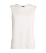 Cotton-Silk Jersey Tank Top WHITE