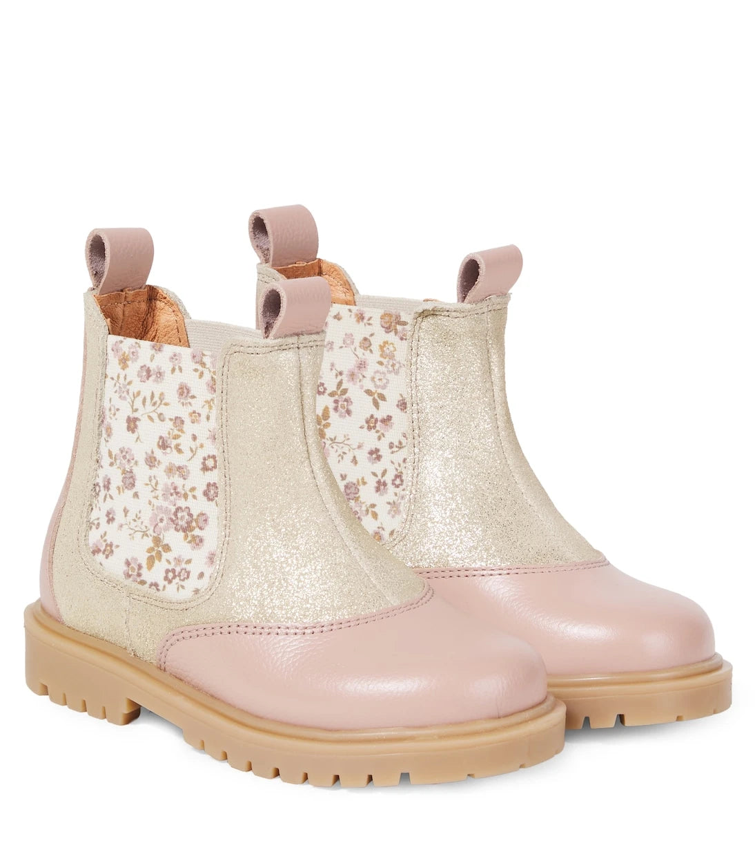 Wheat - Kana floral leather Chelsea boots