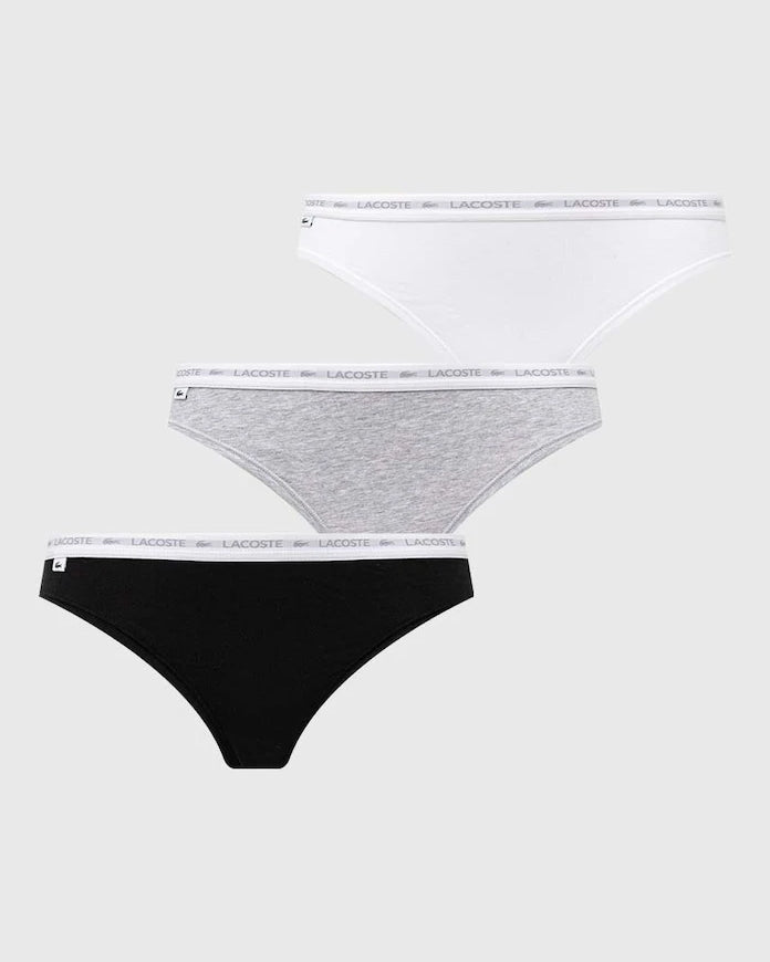 Lacoste Pamuk ve Elastanlı Kadın String Külot 3'lü