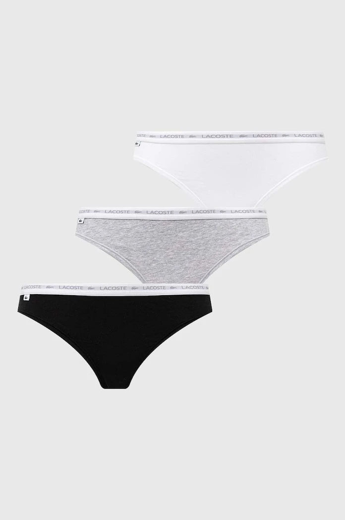 Lacoste Pamuk ve Elastanlı Kadın String Külot 3'lü