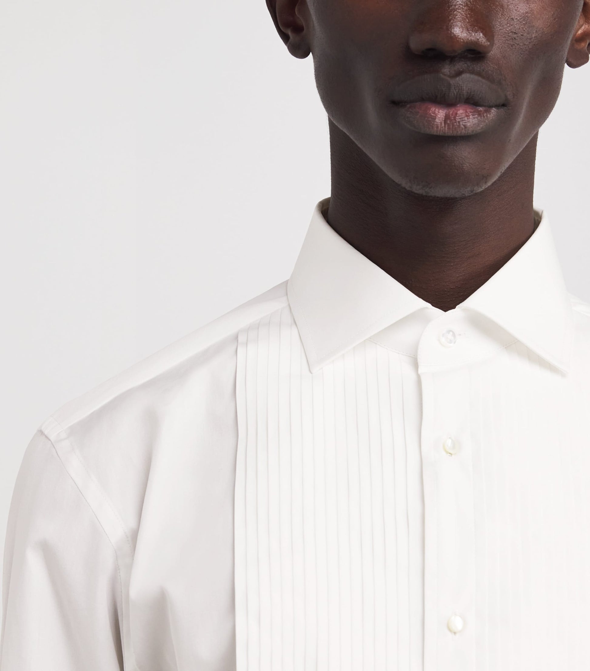 Ralph Lauren Purple Label Sea Island Cotton Tuxedo Dress Shirt