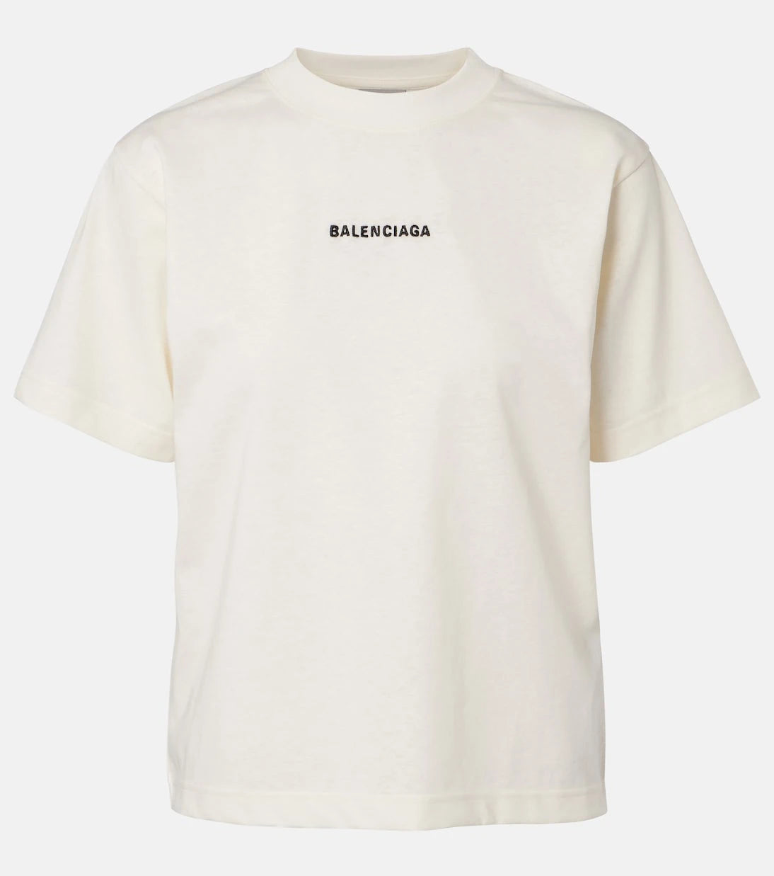 Balenciaga - Logo embroidered cotton jersey T-shirt