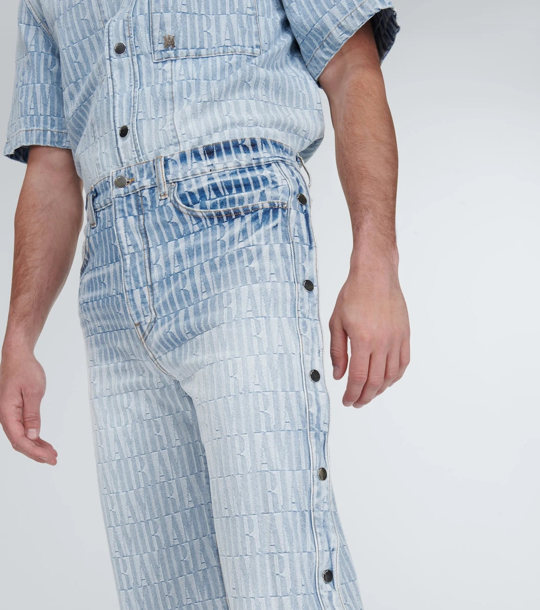 Amiri - Logo jacquard denim pants