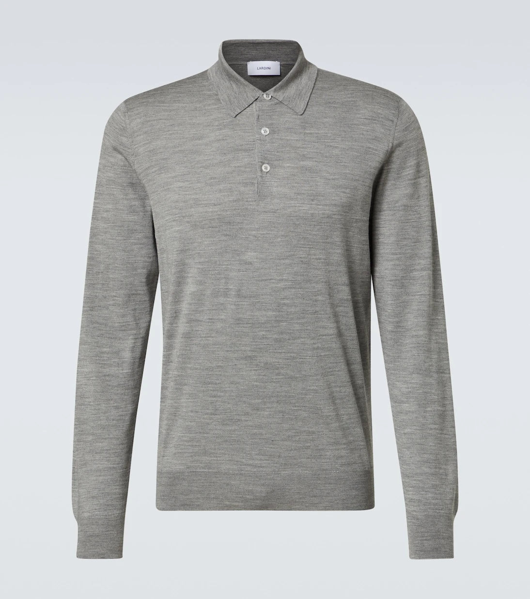Lardini - Knitted wool, silk, and cashmere polo shirt