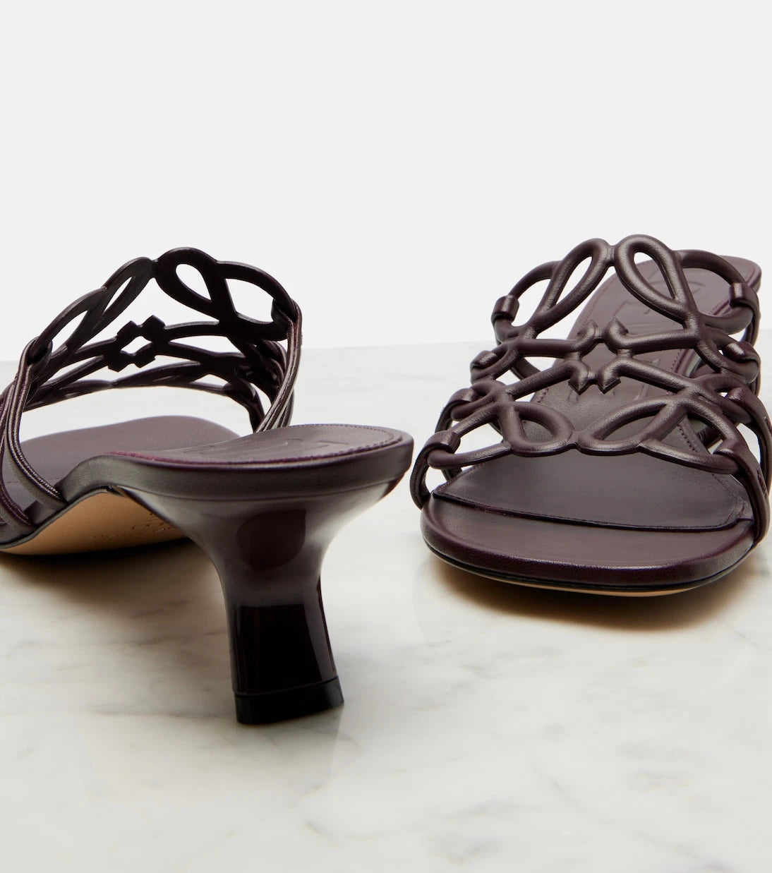 Loewe - Petal Anagram 45 leather mules