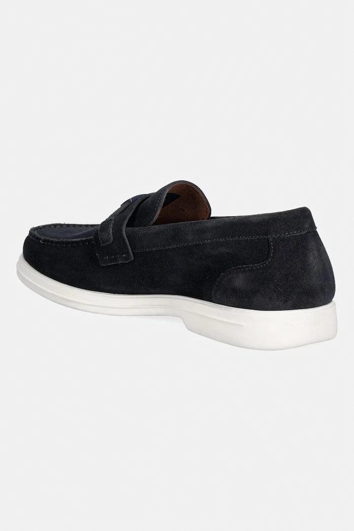 Tommy Hilfiger Erkek Süet Mokasen LIGHT SUEDE FLAG HARDWARE LOAFER