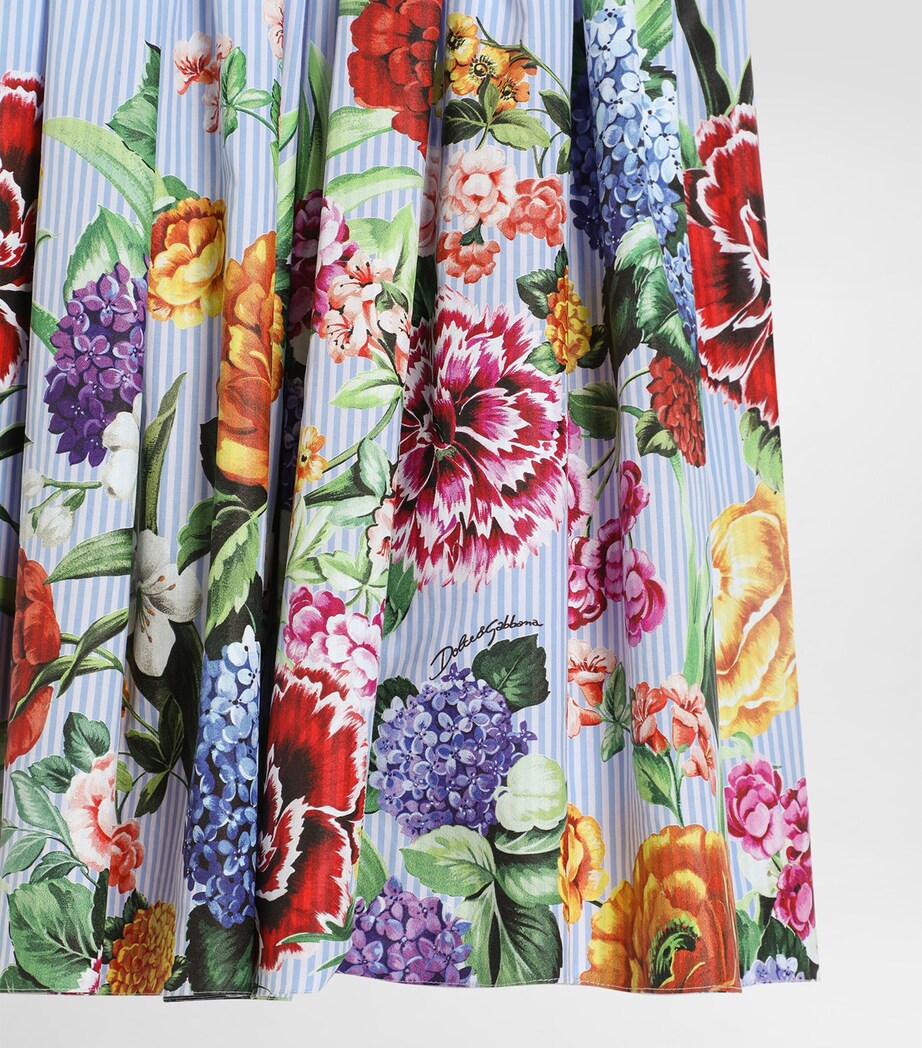 Dolce & Gabbana Kids Stripe Floral Dress (8-12+ Years)