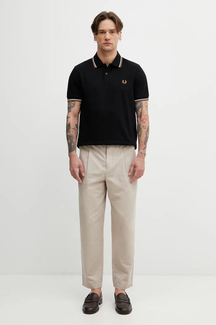 Fred Perry тениска с яка мъжка от памук
