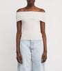 Maje White Knitted Off-The-Shoulder Top