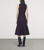 McQueen Purple Fringe-Detail Midi Dress