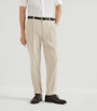 Cotton Corduroy Pleated Trousers