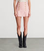 Balmain Pink Tweed Sequinned Mini Skirt