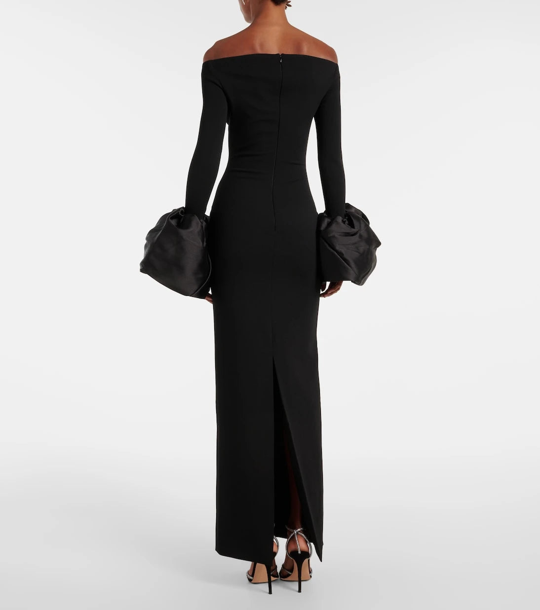 Solace London - Talia off-shoulder crêpe gown