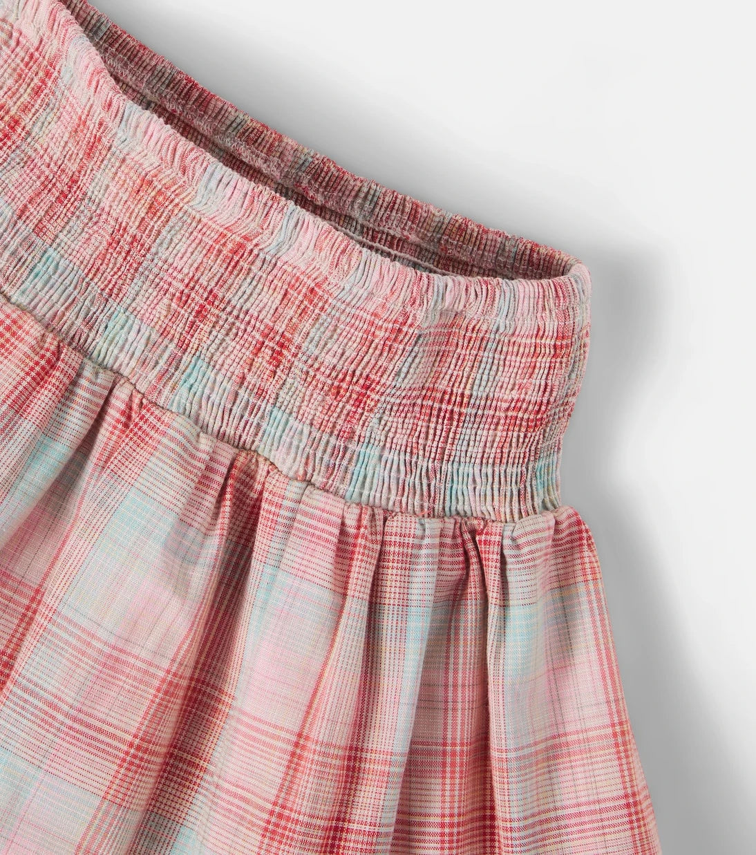 Bebe Organic - Nicole plaid shirred cotton skirt