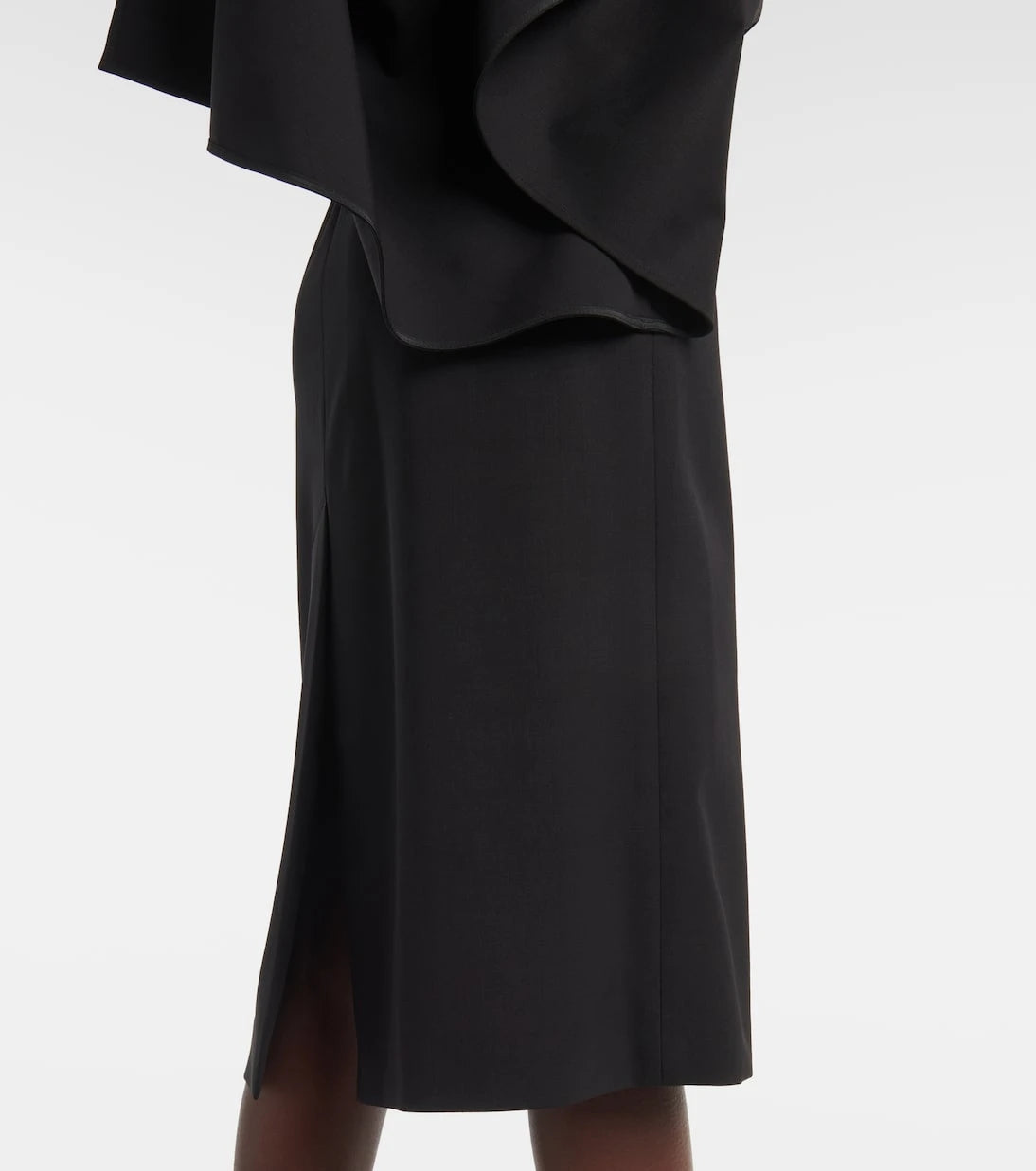 Proenza Schouler - Elena draped wool-blend midi dress