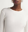 Ribbed Bina Crewneck Top PASHMINA (OFF WHITE)