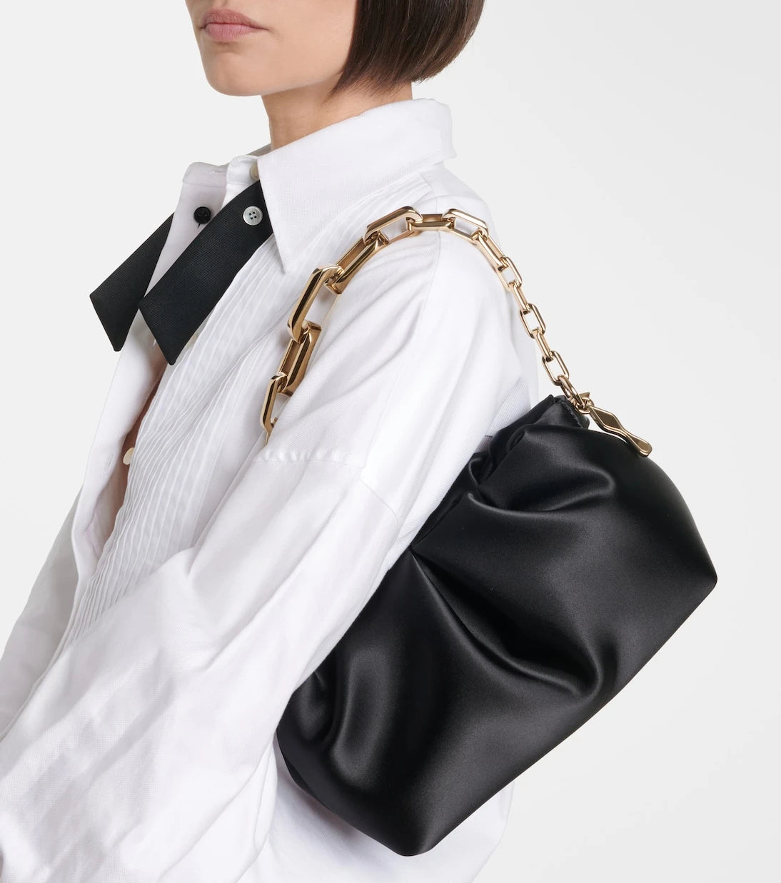 Christian Louboutin - Eva Small satin shoulder bag