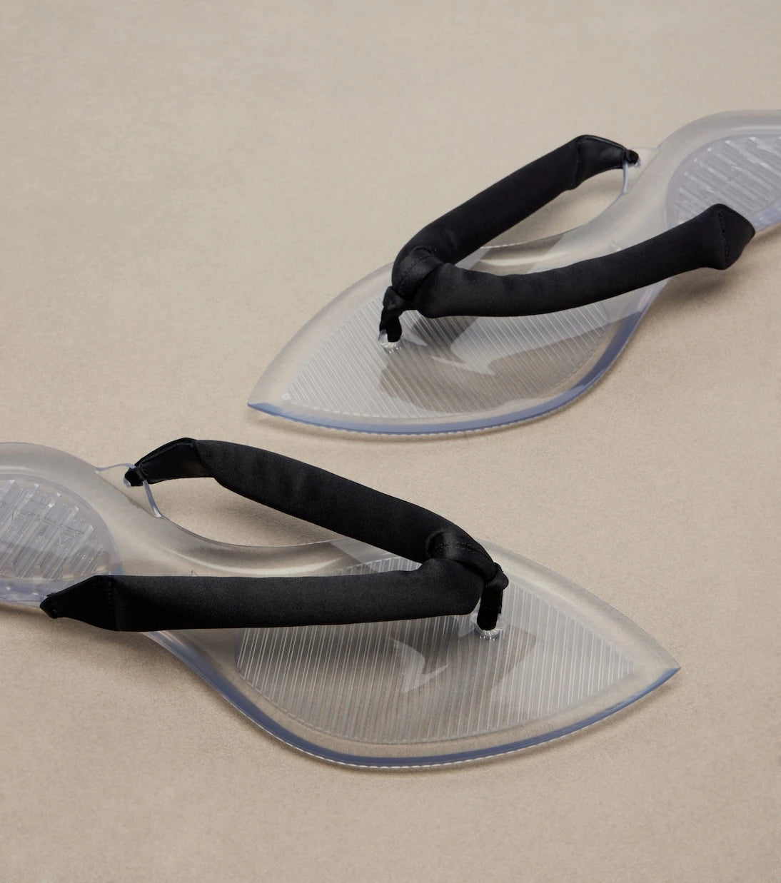 Alaïa - Invisible satin thong sandals