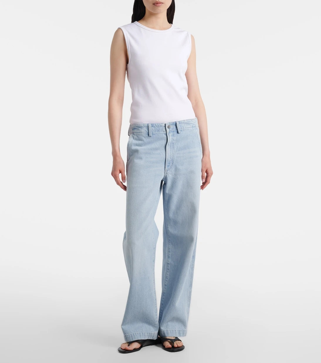 Agolde - x Maria McManus faded wide-leg jeans