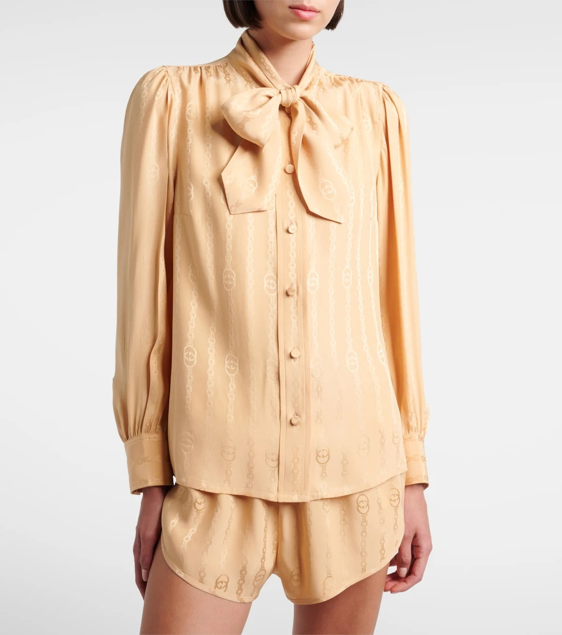 Gucci - Interlocking G silk jacquard shirt