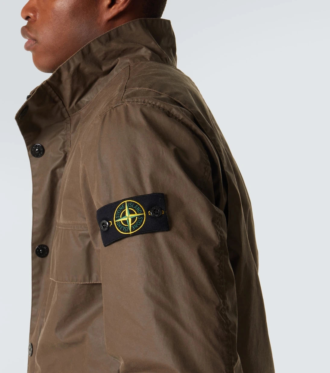Stone Island - Hooded canvas field jacket