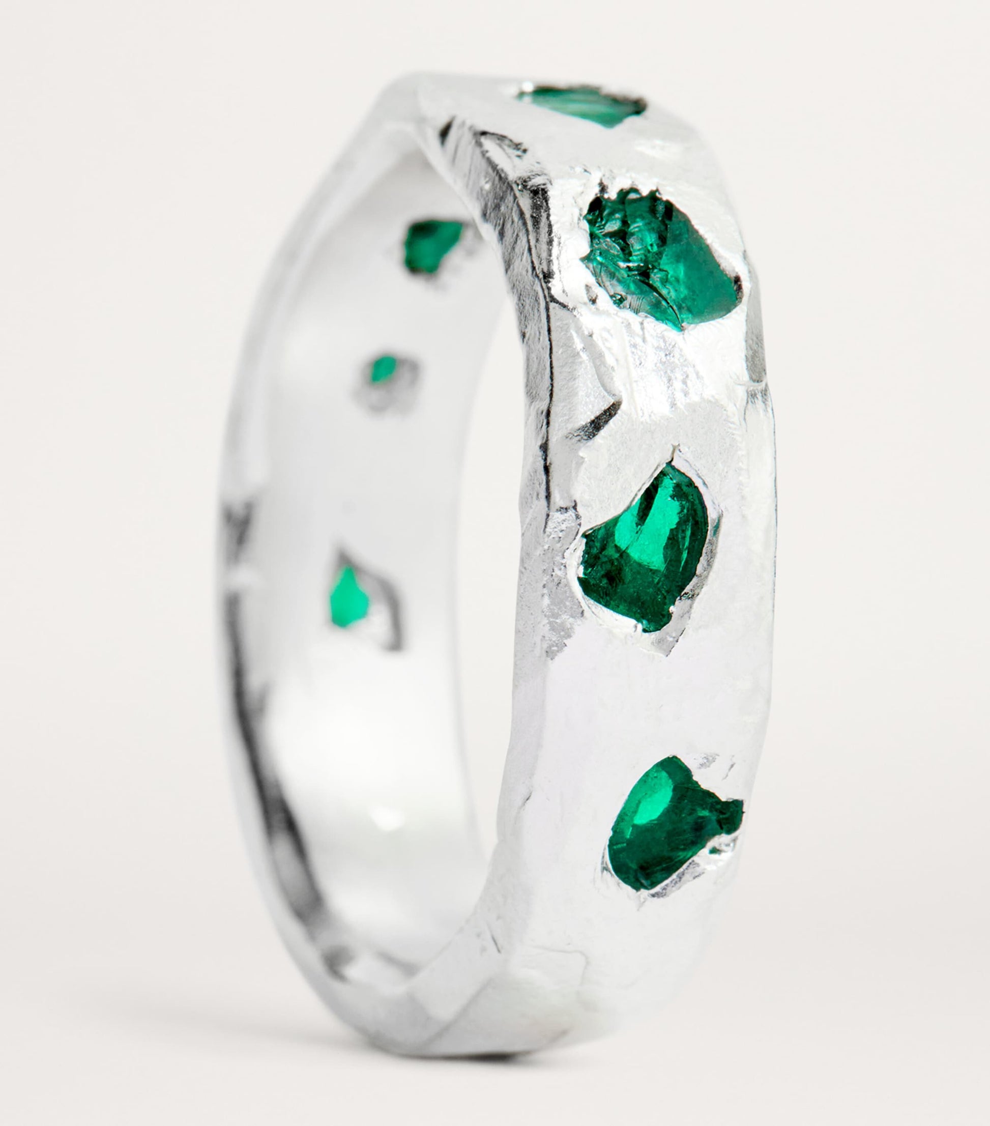 Sterling Silver and Emerald Ring