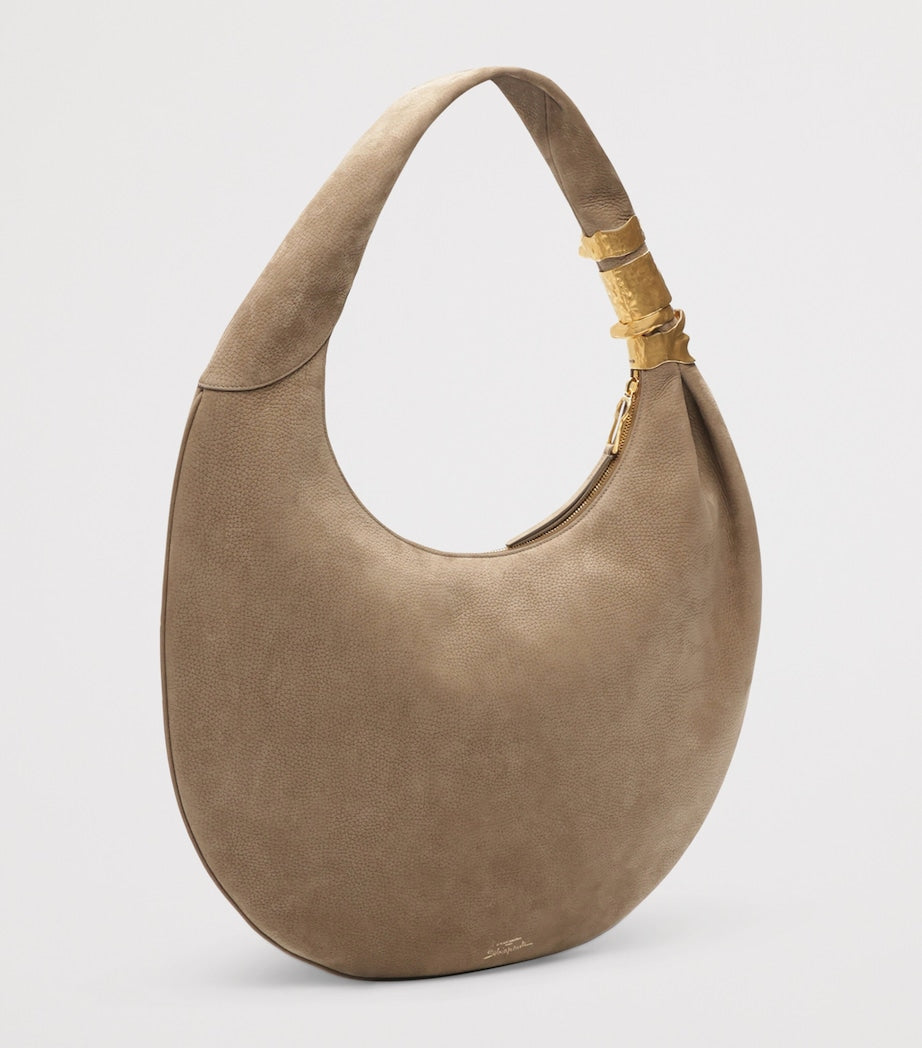 Large Leather Soufflé Shoulder Bag