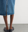Blue Denim Midi Skirt