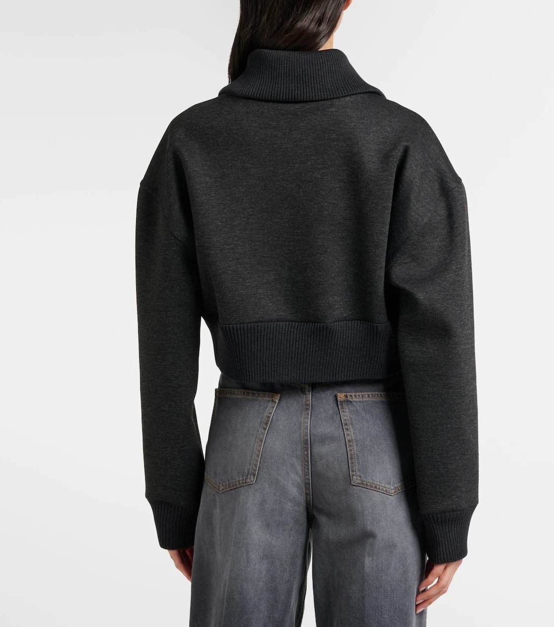 Gucci - Cropped zip-up sweatshirt