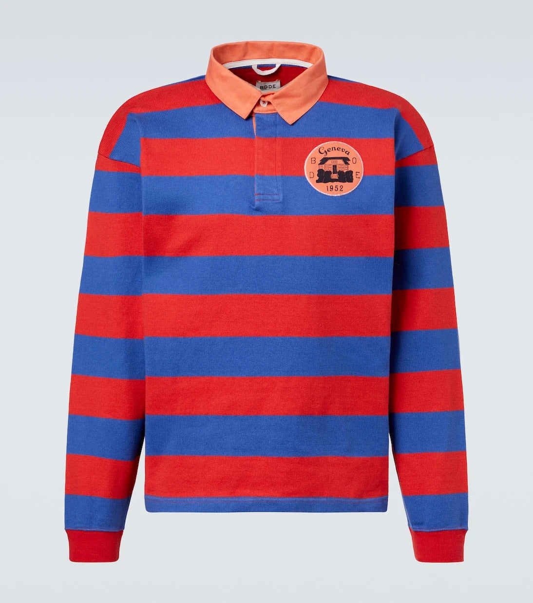 Bode - Striped cotton polo shirt