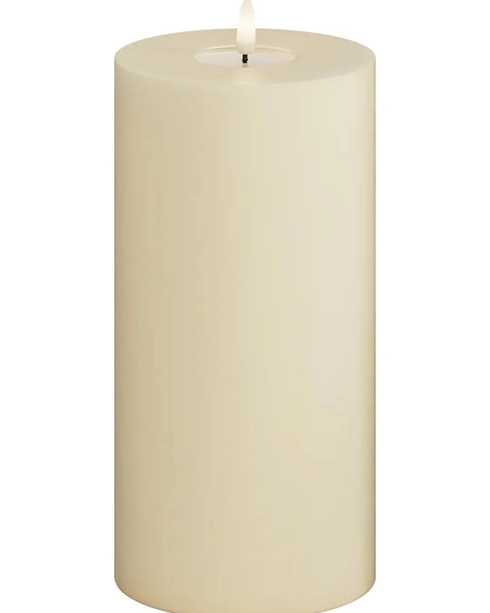 Led свещ Deluxe Homeart Cream Bloklys 10 x 20 cm