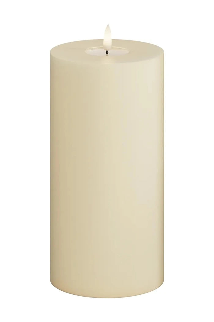 Led свещ Deluxe Homeart Cream Bloklys 10 x 20 cm