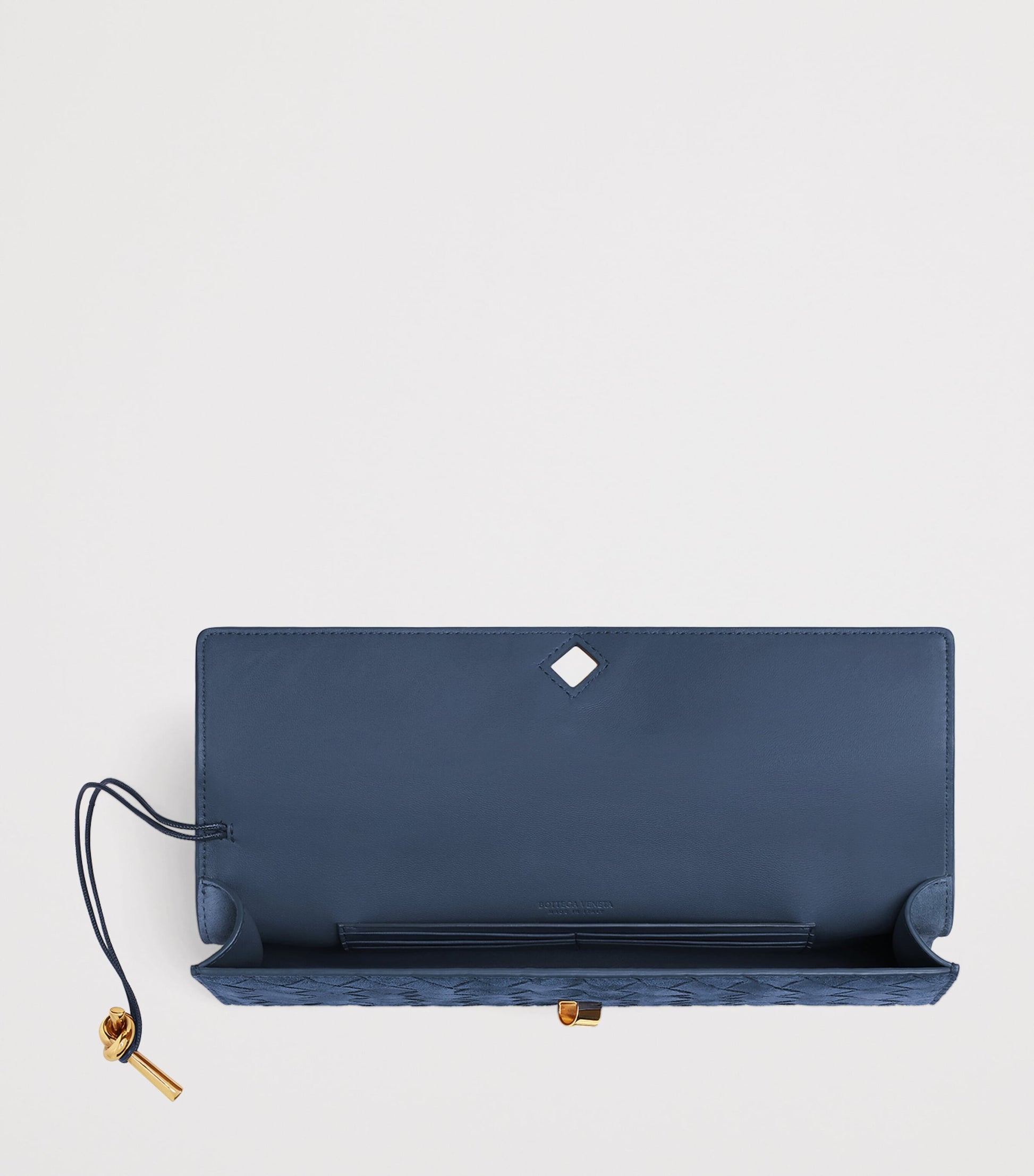 Blue Suede Andiamo Clutch Bag
