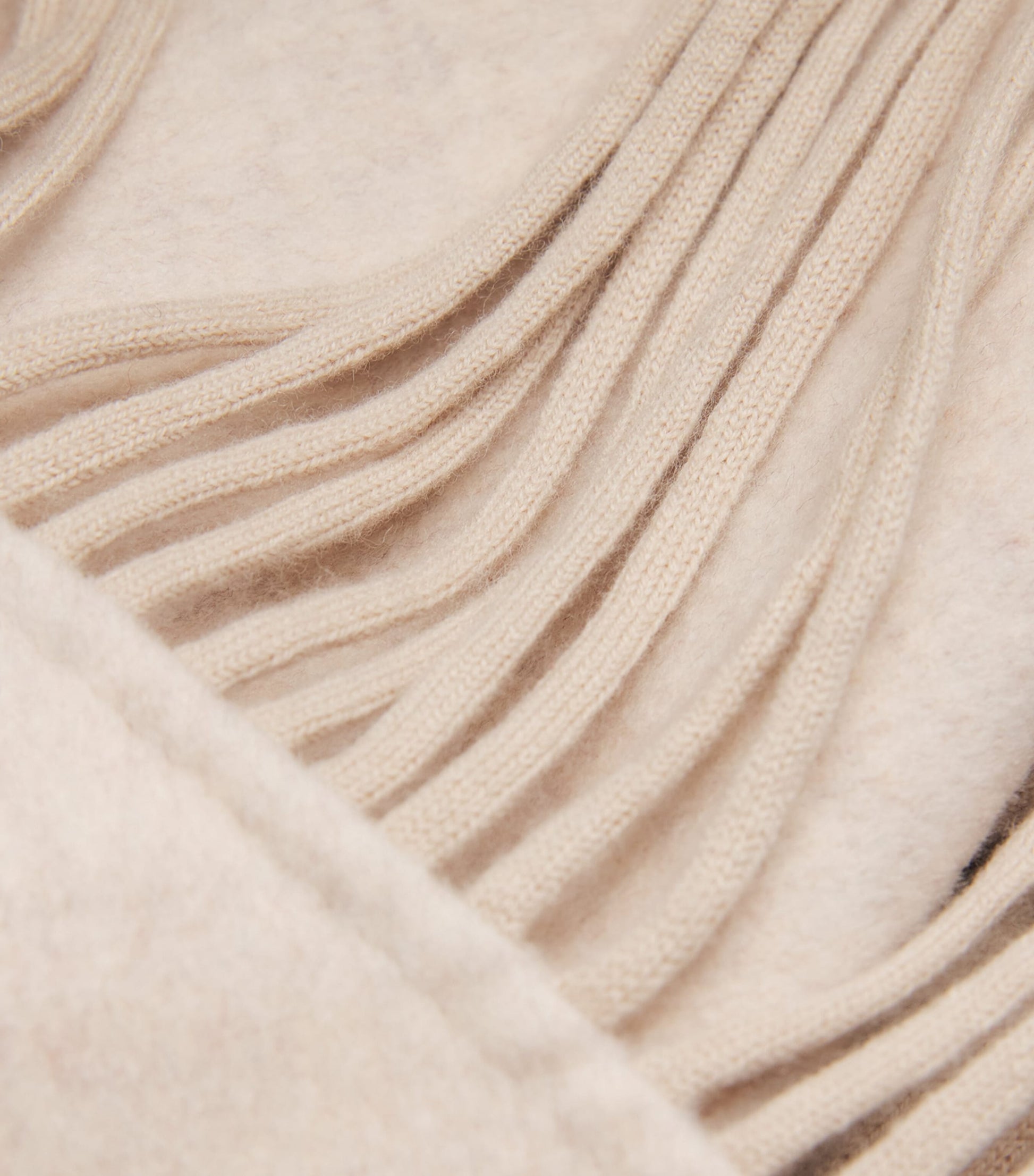 Maje White Wool-Blend Cape-Overlay Coat