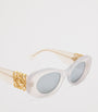 LOEWE White Bevelled Oval Sunglasses