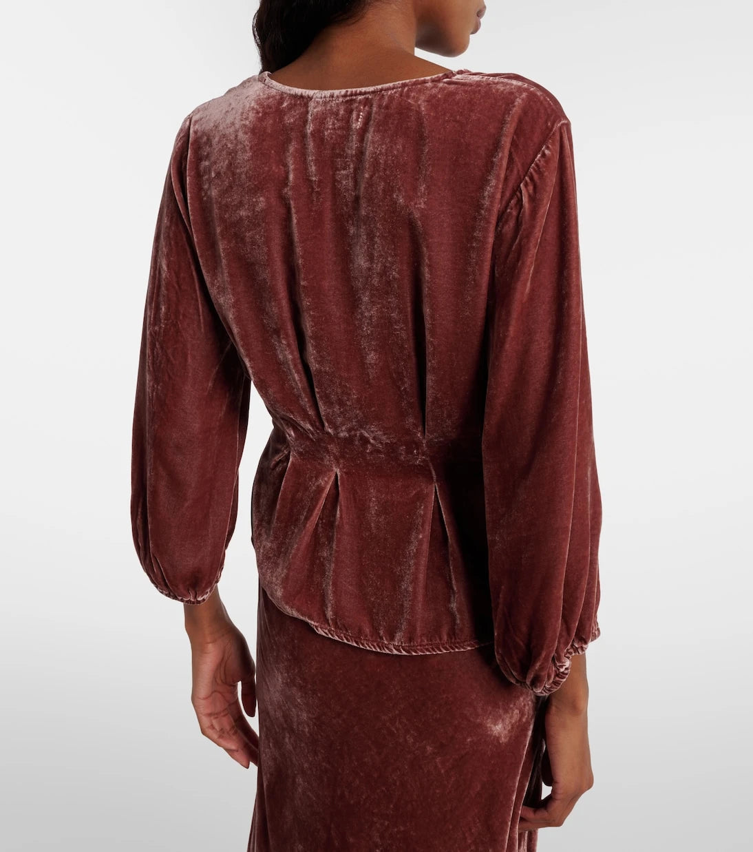 Velvet - Elida bow-detail velvet top