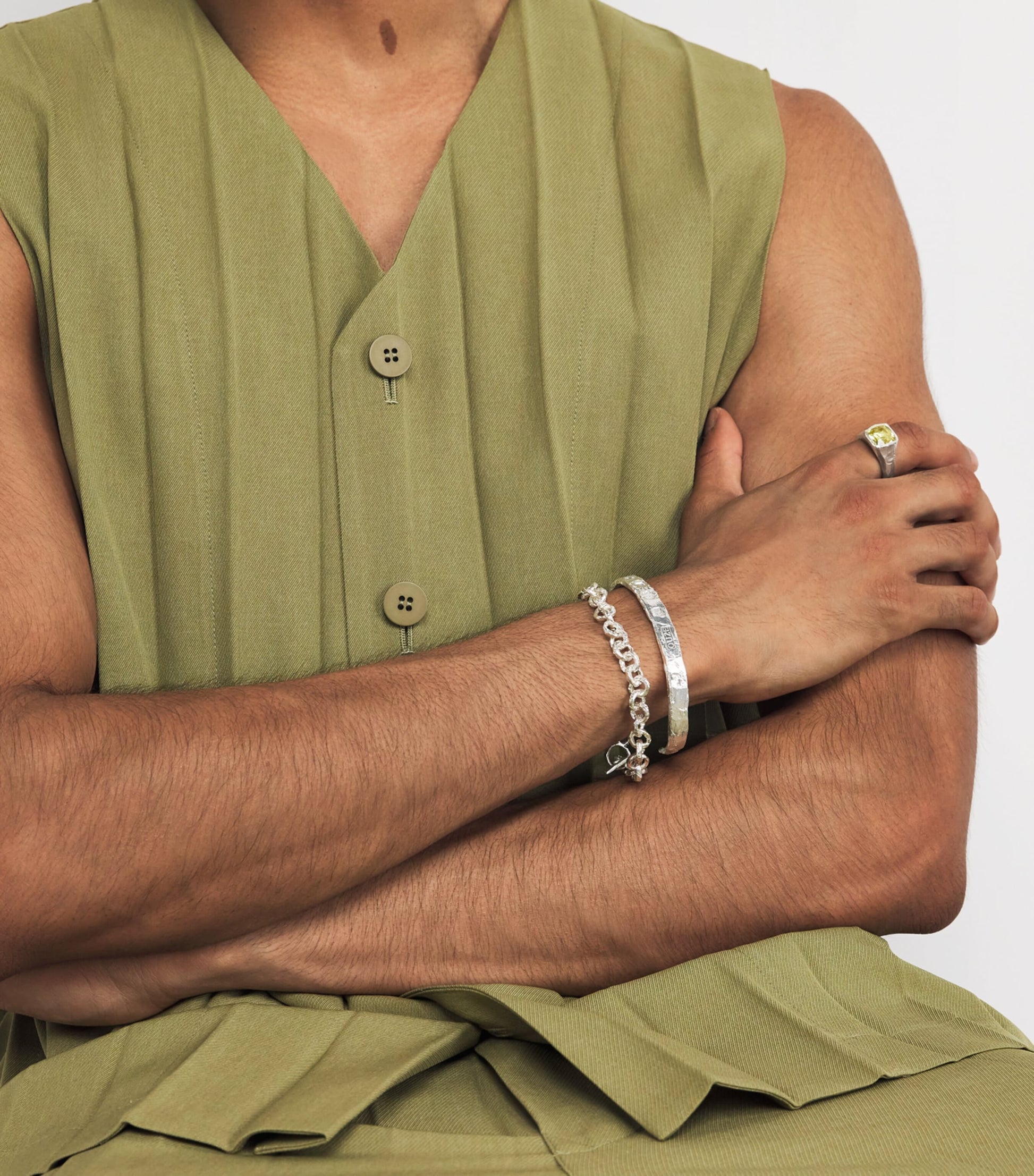 Recycled Sterling Silver and Lemon Quartz Signet Ring