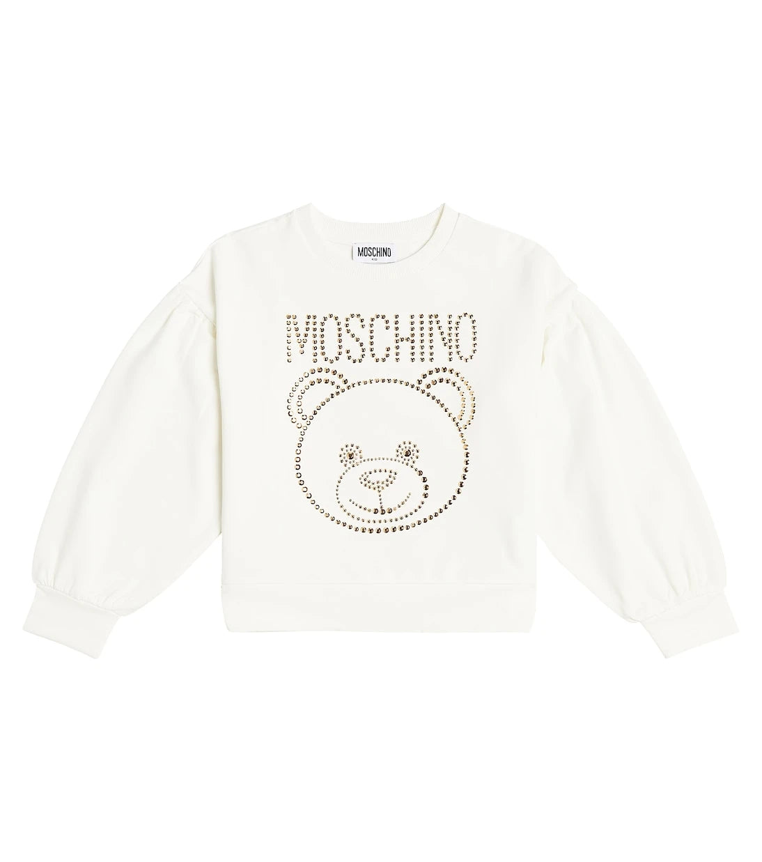 Moschino Kids - سويت شيرت مزين من مزيج القطن